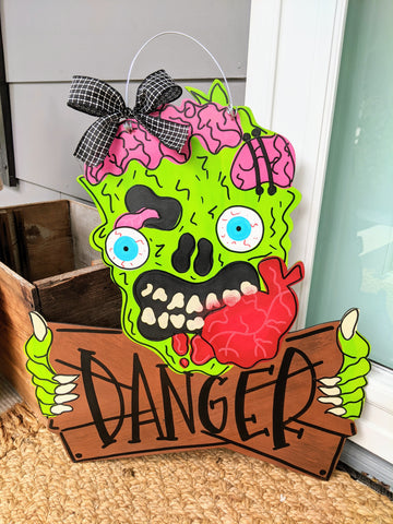 Danger Zombie Door Hanger