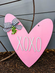 XOXO Heart Pink Door Hanger