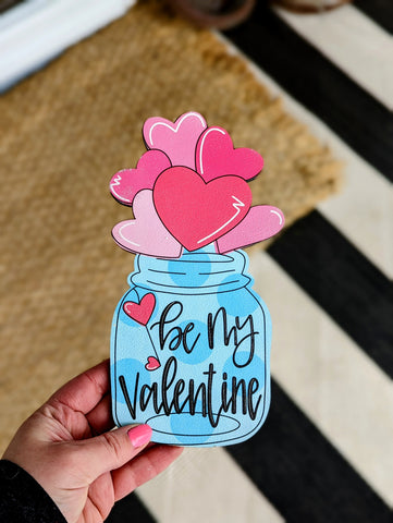 Be My Valentine Jar Printed Attachment