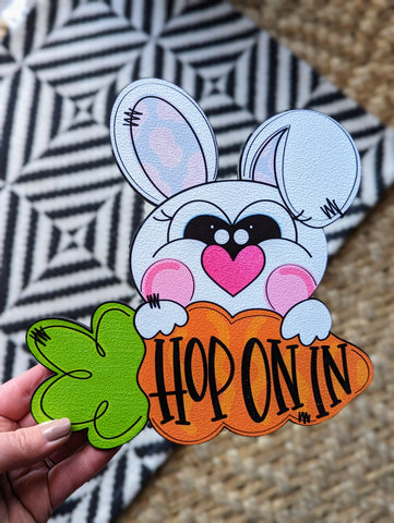 Hop On In Bunny Printed Attachment