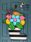 Floral Rainboot Door Hanger