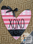 XOXO Pattern Heart Door Hanger