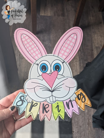 Spring Banner Bunny Printed Attachment