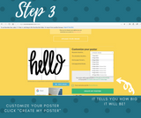 Hello Hand Lettered Template