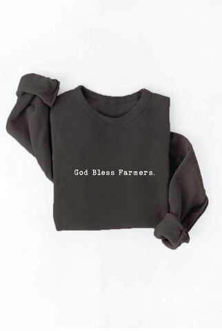 GOD BLESS FARMERS Graphic Sweatshirt