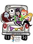 Halloween Characters Truck Blank