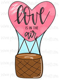 Love is in the air balloon Template