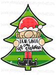Dear Santa Elf With Christmas Tree Blank