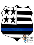 Thin Blue Line Badge Template