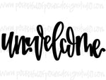 Unwelcome Hand Lettered Template