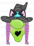 Witch With Cat Ears Template