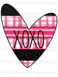 XOXO Heart Template