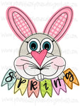 Spring Banner Bunny Template