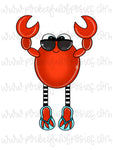 Crab With Ribbon Legs Template