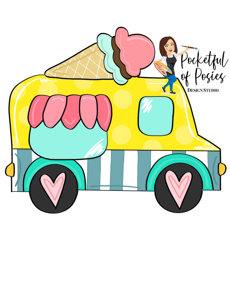 Ice Cream Truck Template Pocketful of Posies