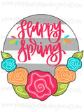 Happy Spring Floral Template