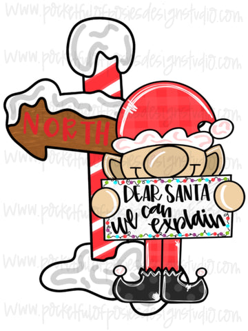 Dear Santa Elf At North Pole Template