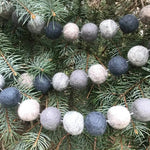 Wool Ball Garland: Shades of Grey