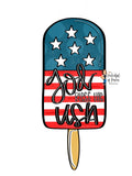 God Bless The USA Popsicle Template