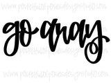 Go Away Hand Lettered Template