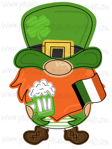 Beer and Flag Leprechaun Template
