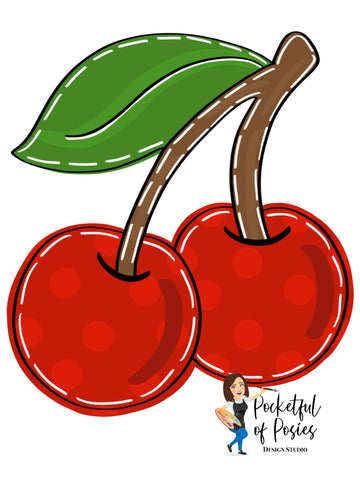 Stitched Cherries Template