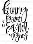 Bunny Kisses Hand Lettered Template